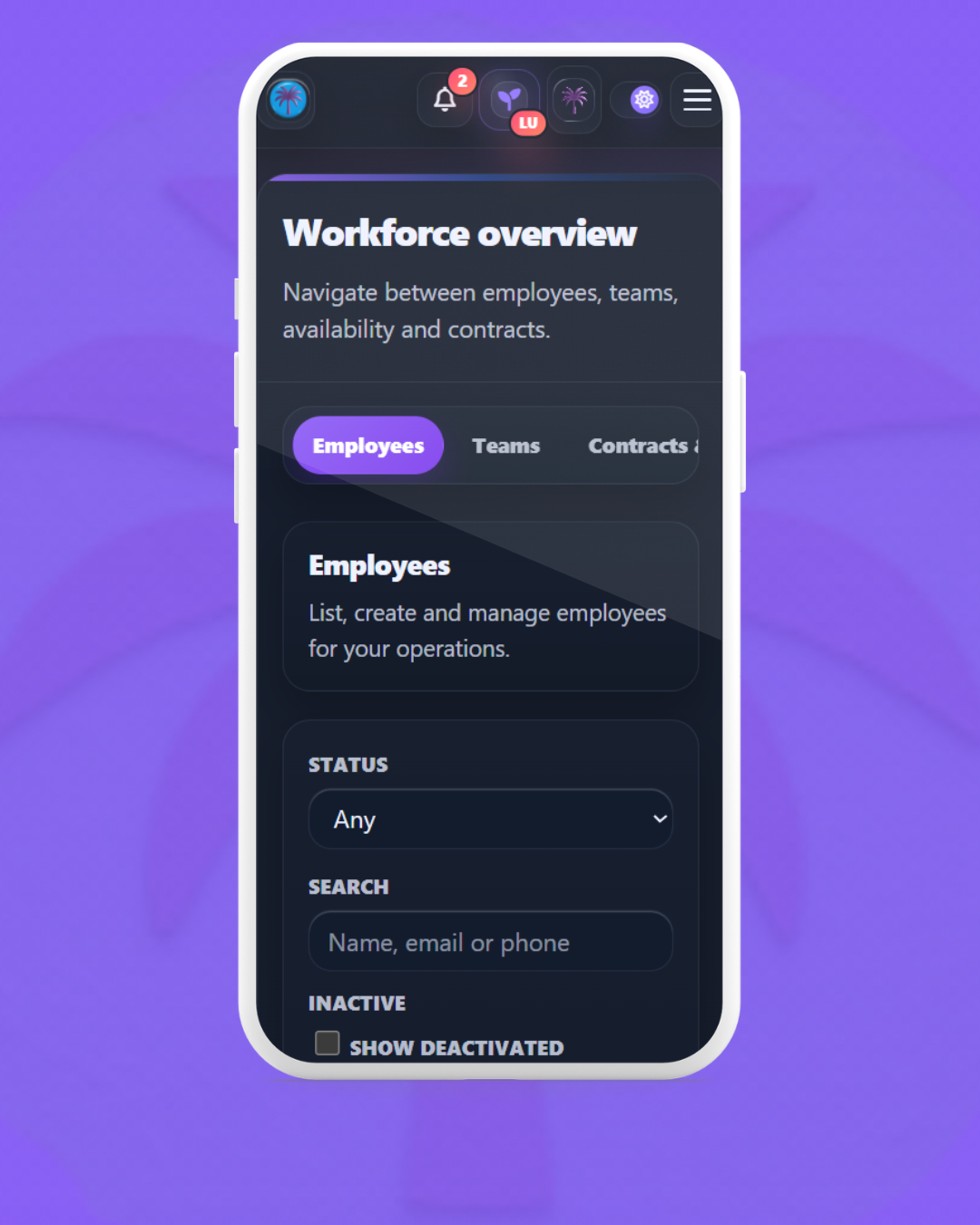Employees feature preview 1